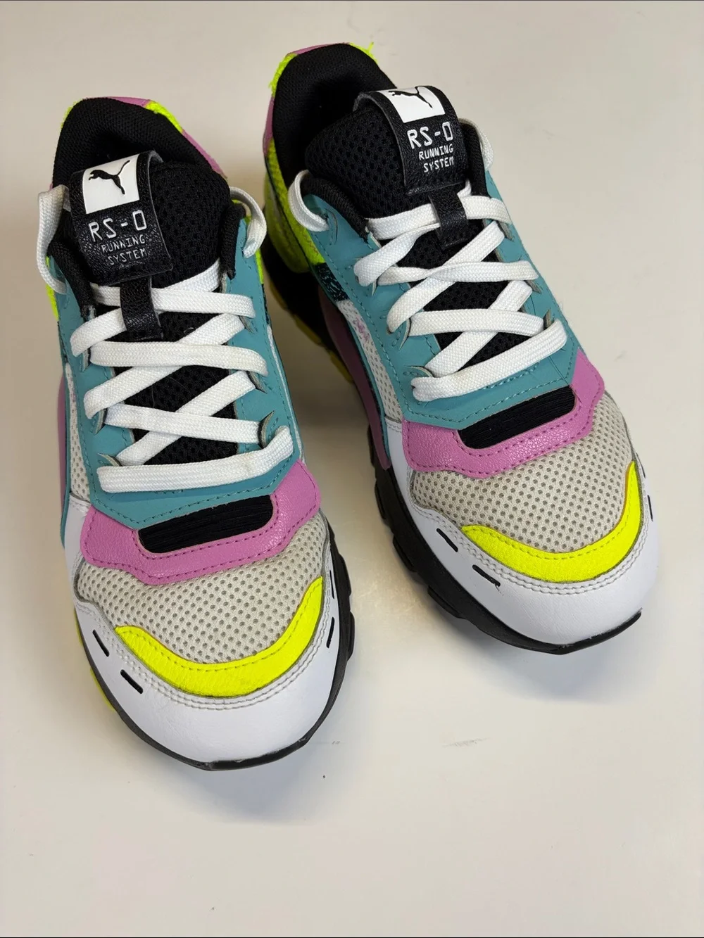 Puma RS-O Neon Colorblock Chunky Sneakers Youth Size 4.5